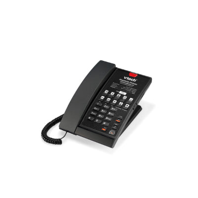 VTECH Hospitality NG-A3211 Analog 1-Line Corded Phone, 10 Programmable Speed Dials (2 fixed)- Matte Black